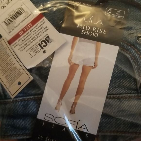 Midrise Destructed Shorts - Picture 6 of 6